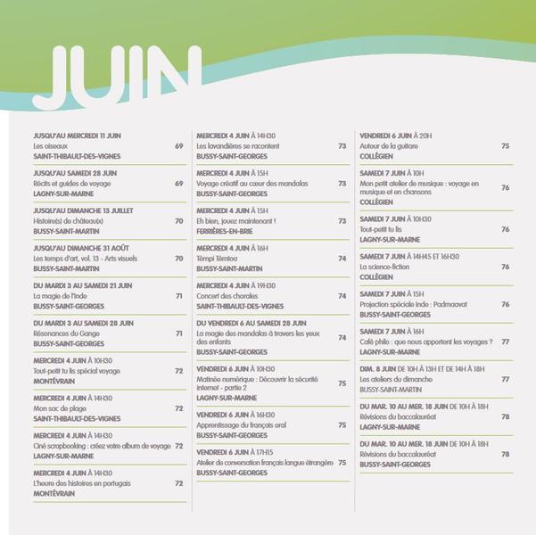 Sortir en Marne et Gondoire - Avril à Juin 2025