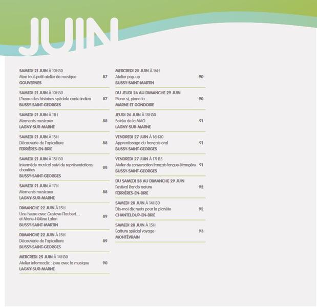 Sortir en Marne et Gondoire - Avril à Juin 2025