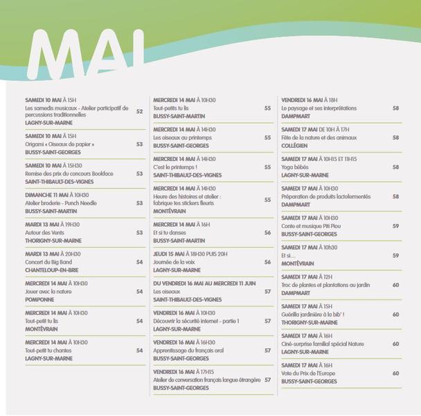 Sortir en Marne et Gondoire - Avril à Juin 2025