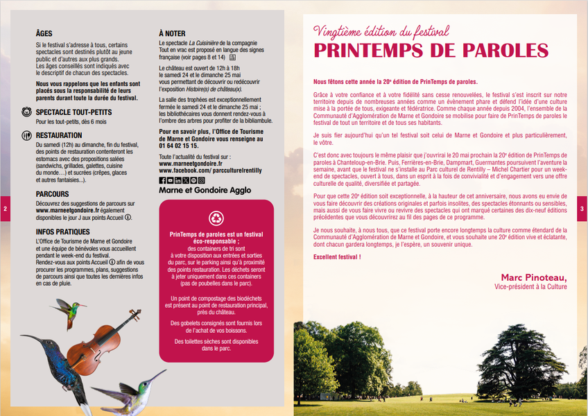 Festival - 20e édition de PrinTemps de paroles