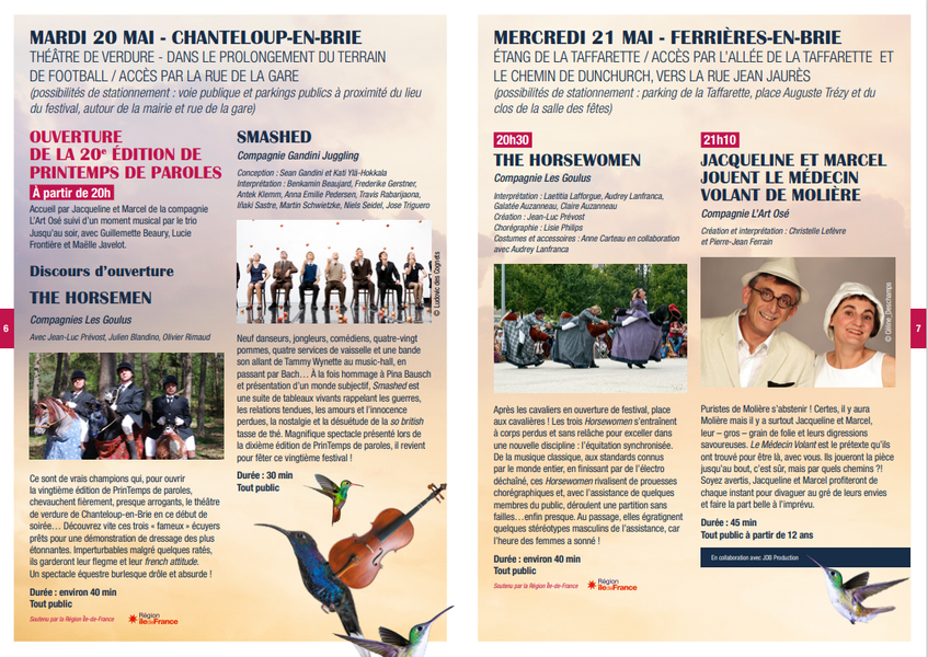 Festival - 20e édition de PrinTemps de paroles