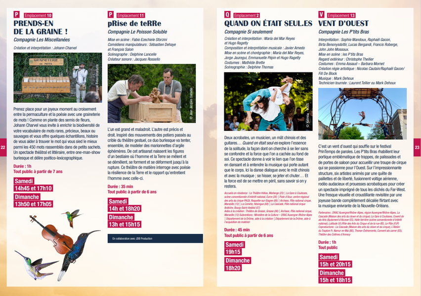 Festival - 20e édition de PrinTemps de paroles