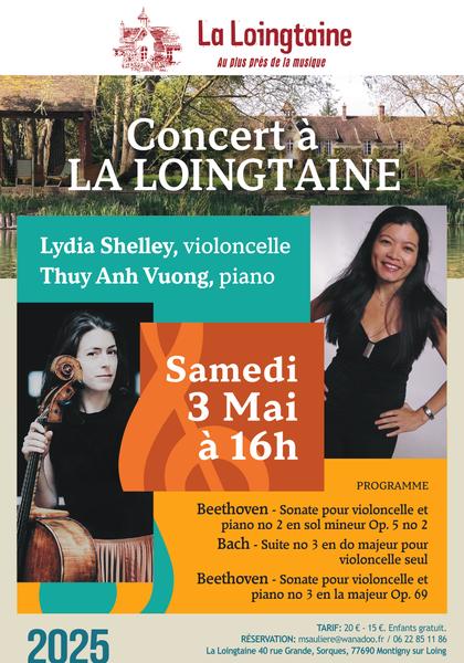 Concert à la Loingtaine : Lydia Shelley et Thuy Anh Vuong