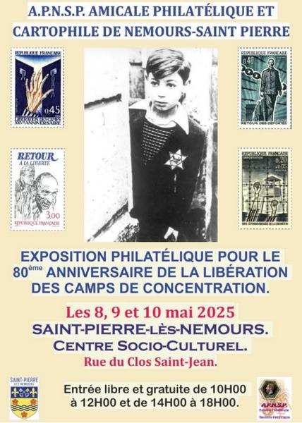 Exposition philatélique pour le 80 ème anniversaire de la libération des camps de concentration