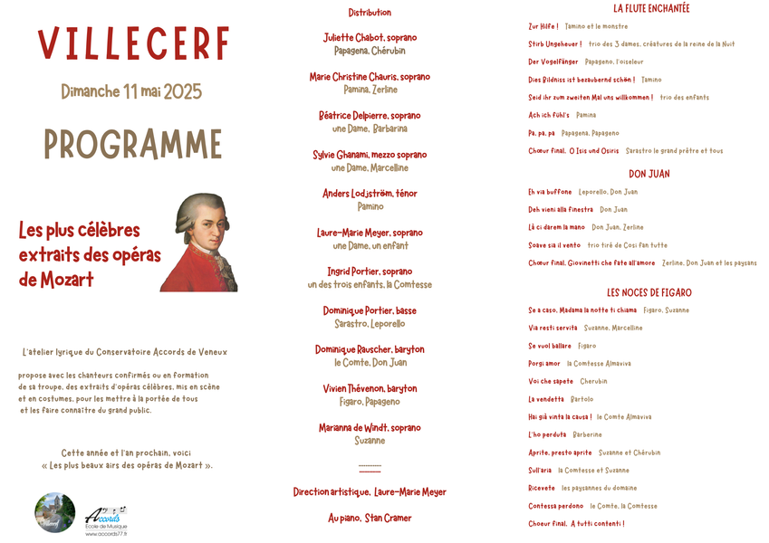 Concert : Les plus célèbres extraits des opéras de Mozart